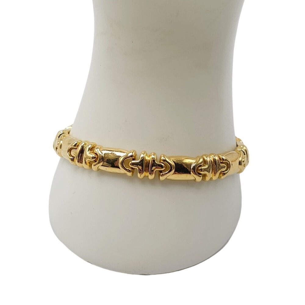 Joan Rivers Gold Tone Link Bangle Bracelet Vintage 8 in